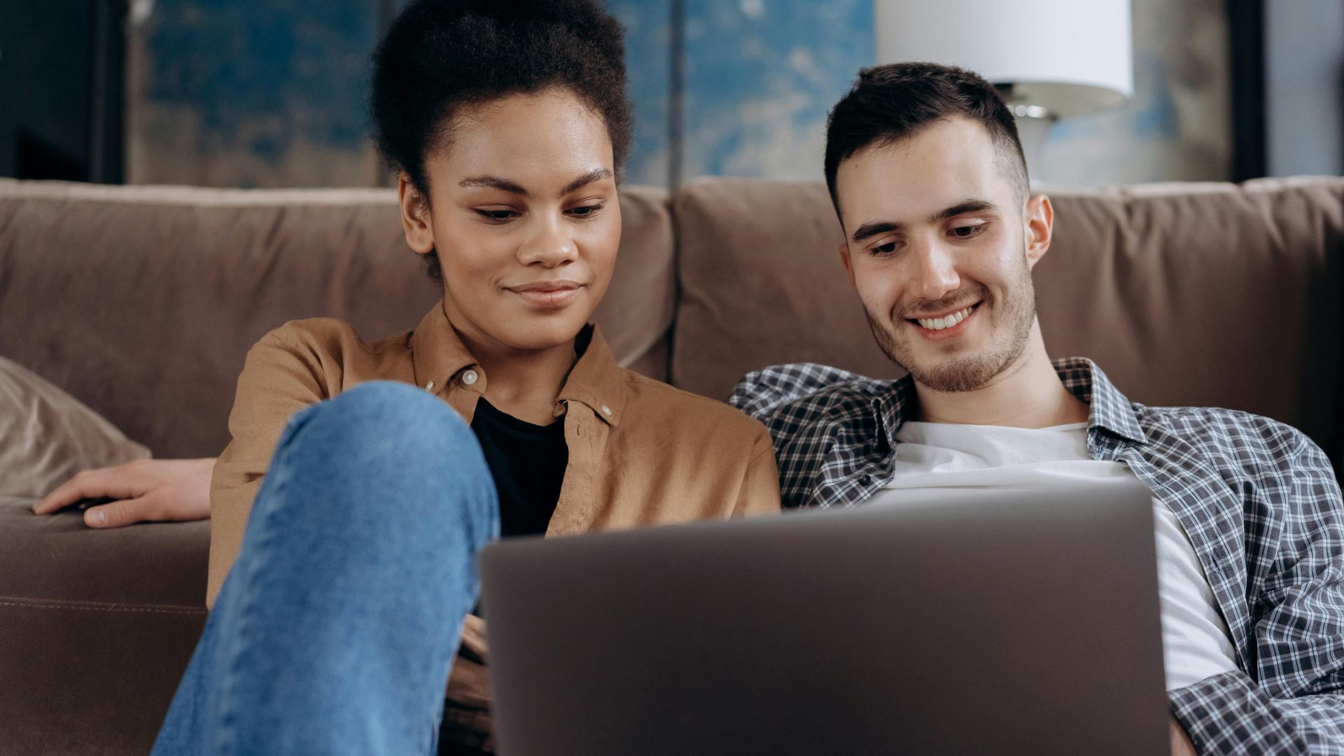 Couple on laptop